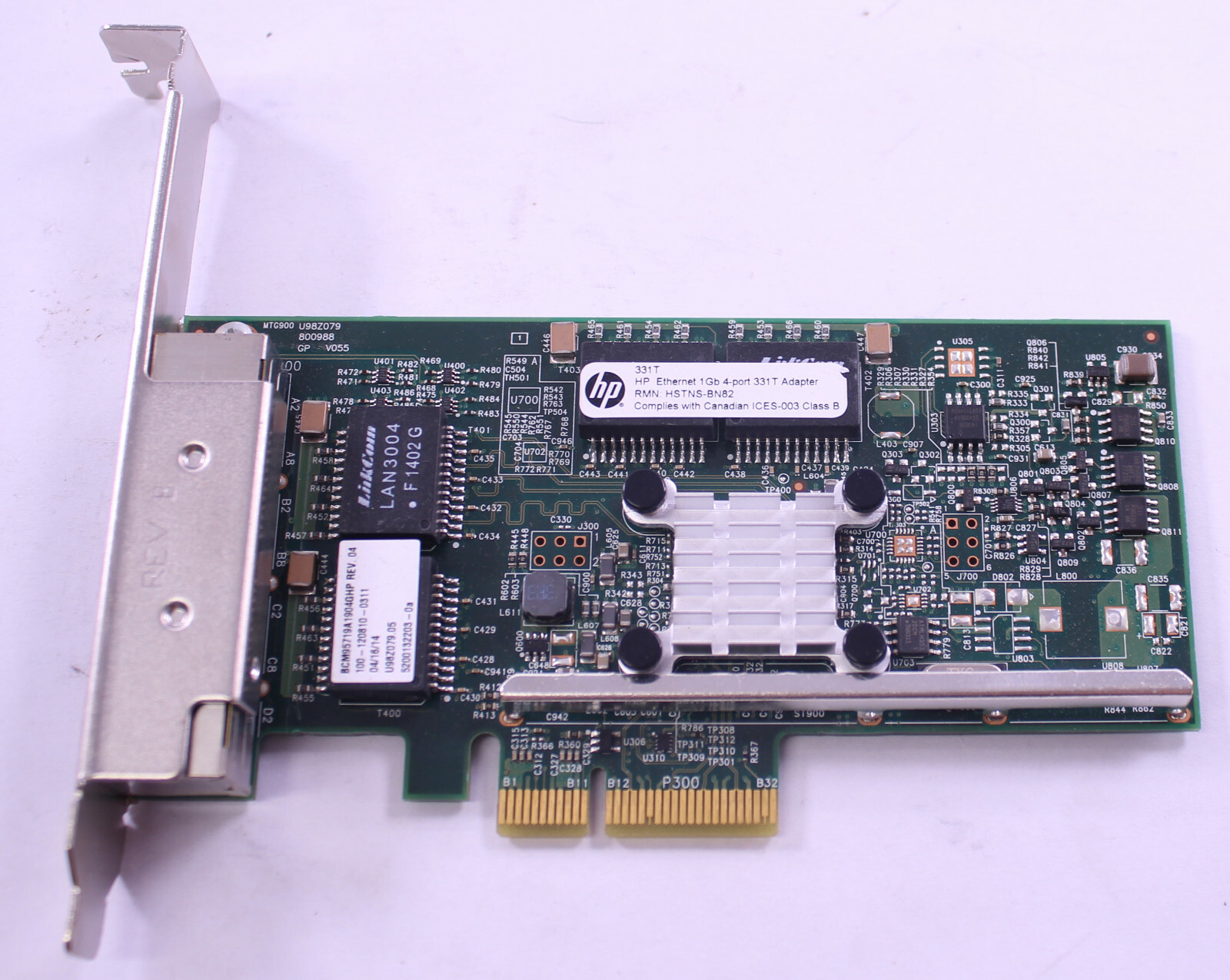 HP Ethernet 1 Gb 4-port 331T Adapter HSTNS-BN82 647592-001 REV:A 