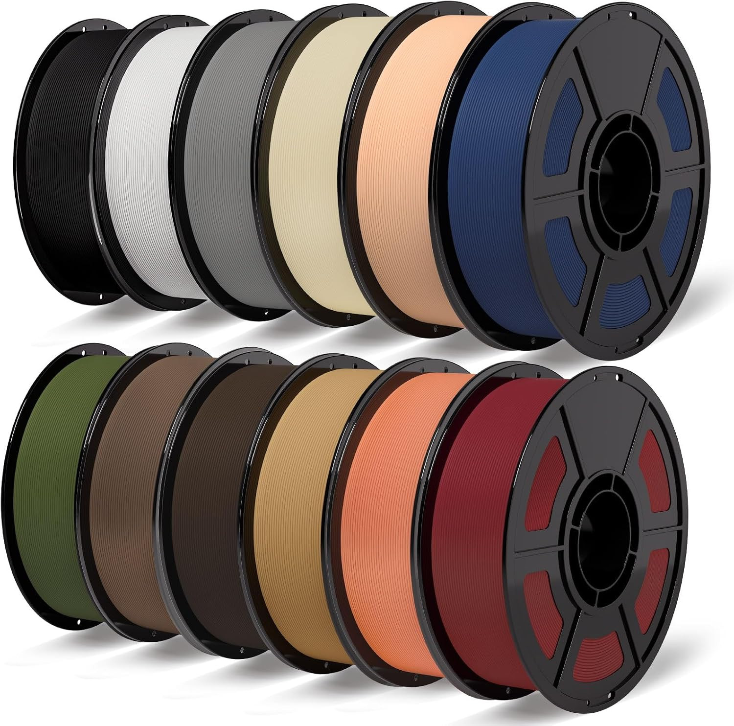 12KG Matte PLA Filament Bundle Multicolor Bulk for Bambu Lab