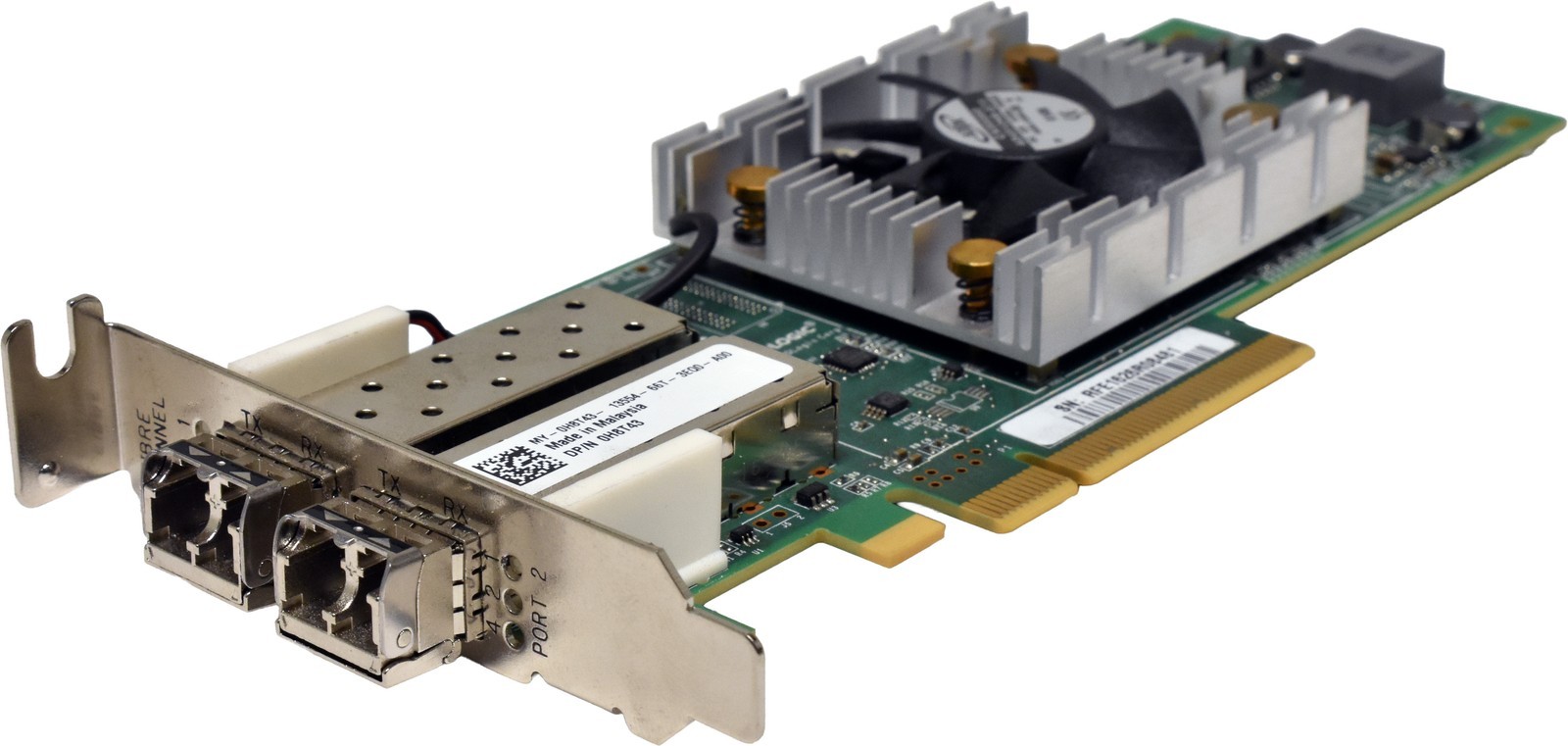 DELL QLogic QLE2662-DEL 0H8T43 Dual-Port SFP+ 16G FC Network Adapter PCIe x8 LP