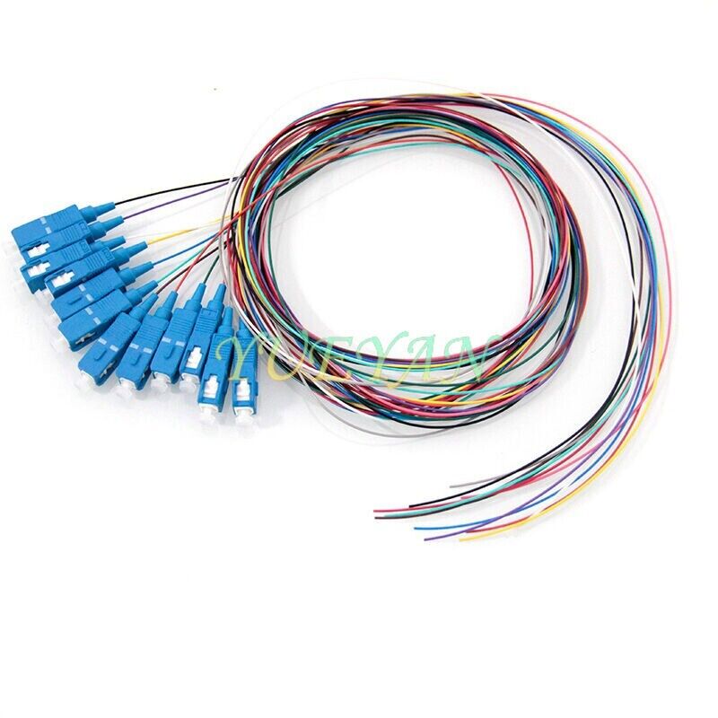 10pcs 1.5M 12 core fiber SC/UPC 9/125 Single-mode Fiber Optical Pigtail Cable