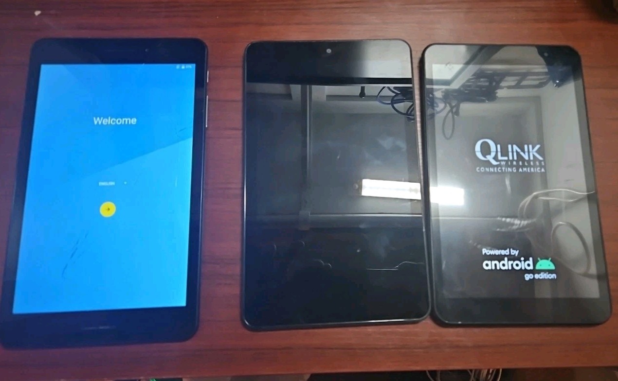 Lot Of 3 Tablets - QLink Wireless Scepter 8, AT&T Tablet, Uknown 3rd