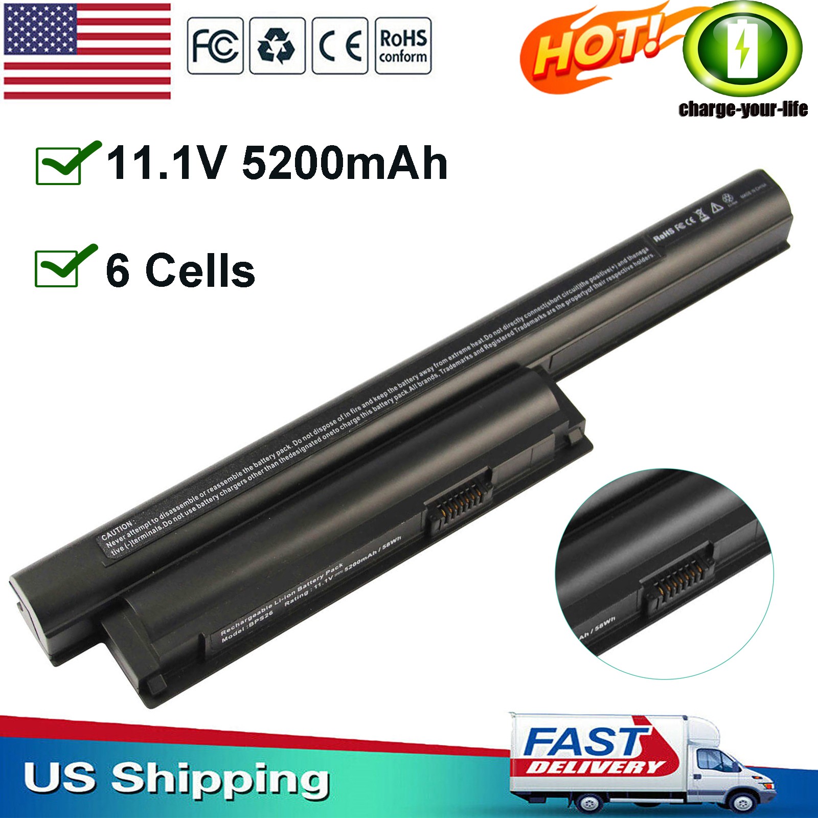 ✅BPS26 VGP-BPS26 Battery for VAIO VGP-BPS26A VGP-BPS26S VGP-BPL26 SVE151D11M NEW