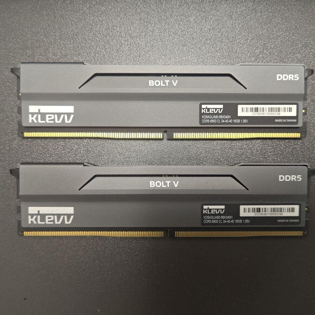 KLEVV DDR5 32GB (16GBx2) Desktop Memory Kit 6800MHz BOLT V Used