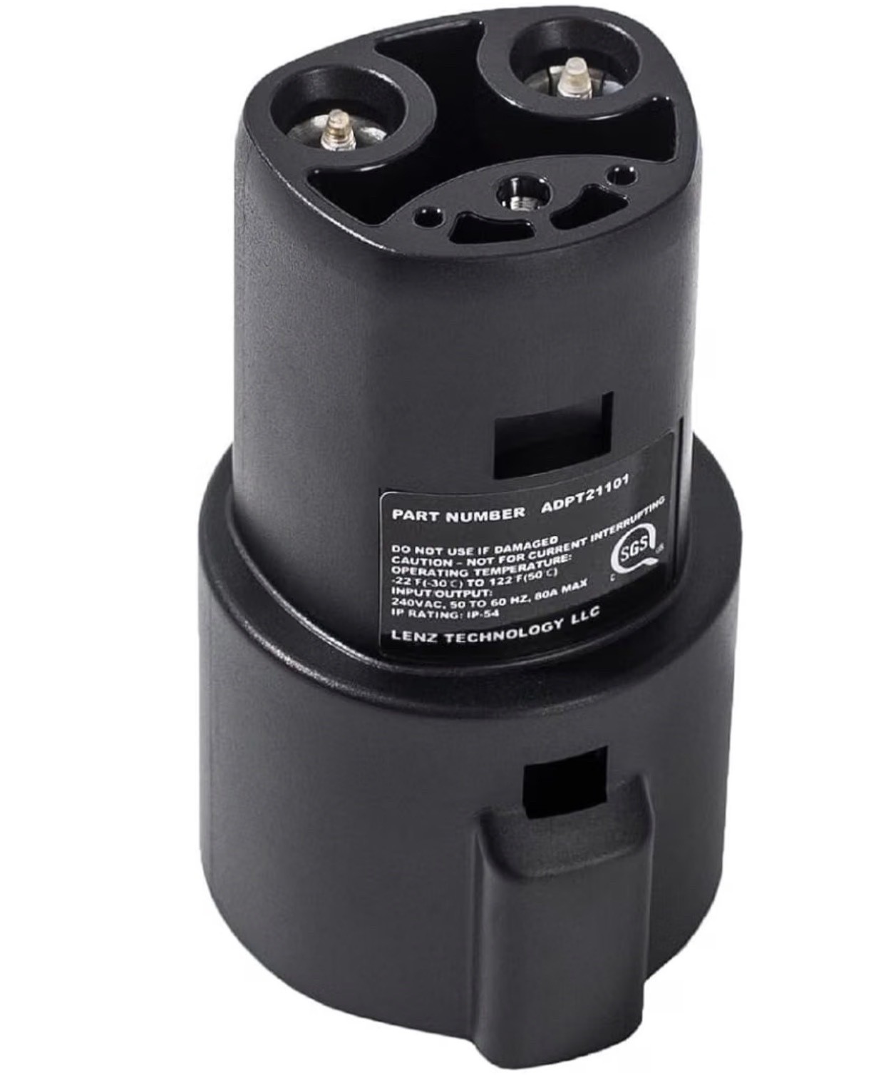 J1772 to NACS Adapter for Tesla and NACS EVs, 80A, UL 2251