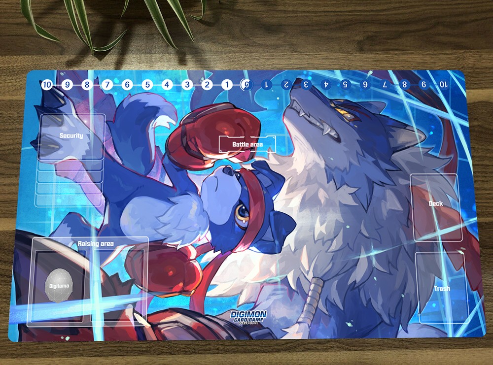Digimon Table Playmat Gaogamon Gaomon TCG CCG Pad Trading Card Game Mat Mousepad