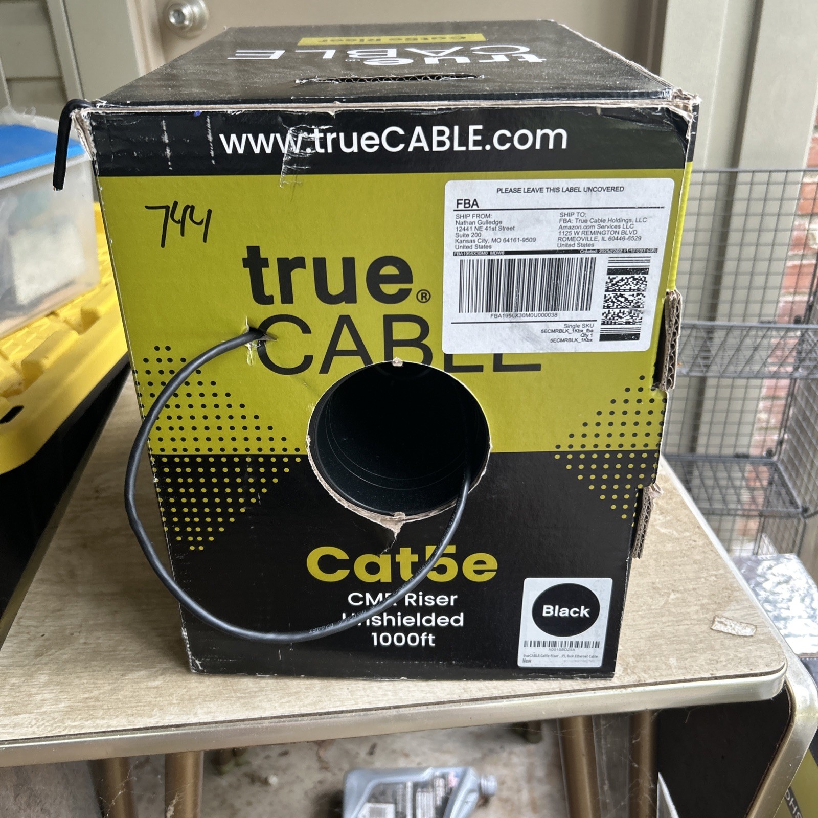 True Cable Cat 5e CMR riser Unshielded 744 Feet