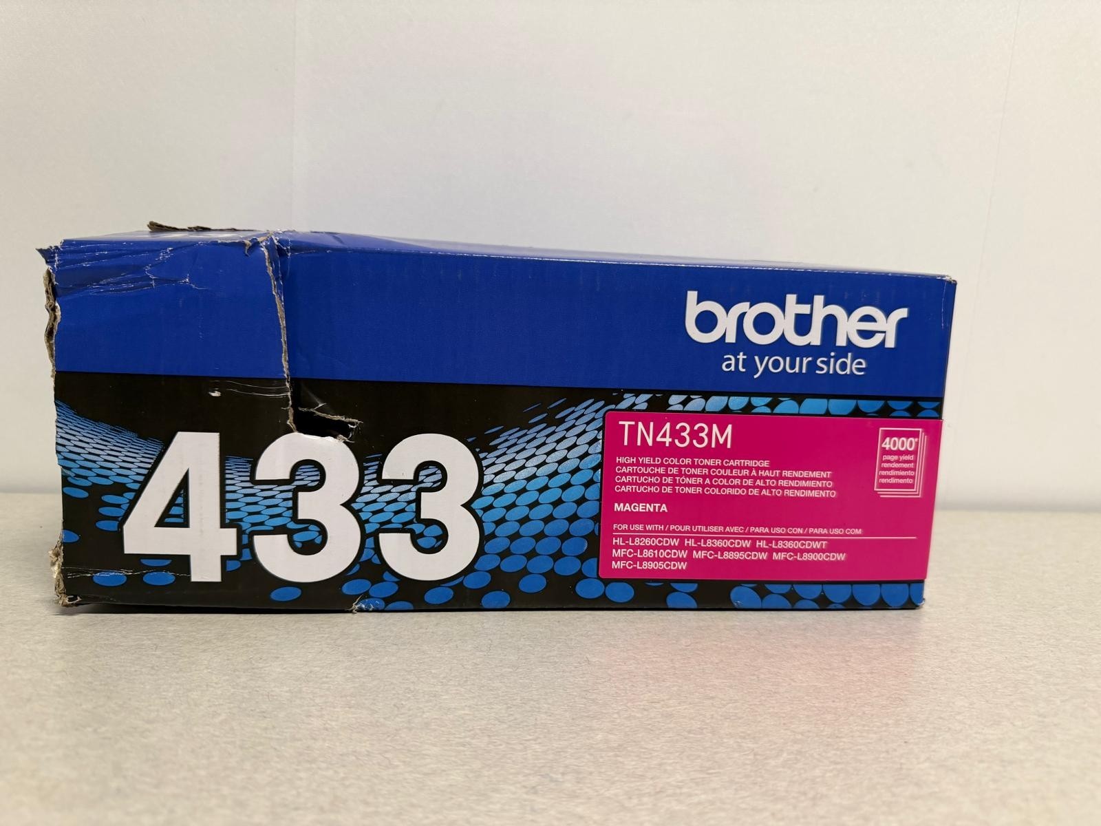 Genuine Brother TN433M Magenta High Yield Toner Cartridge OEM