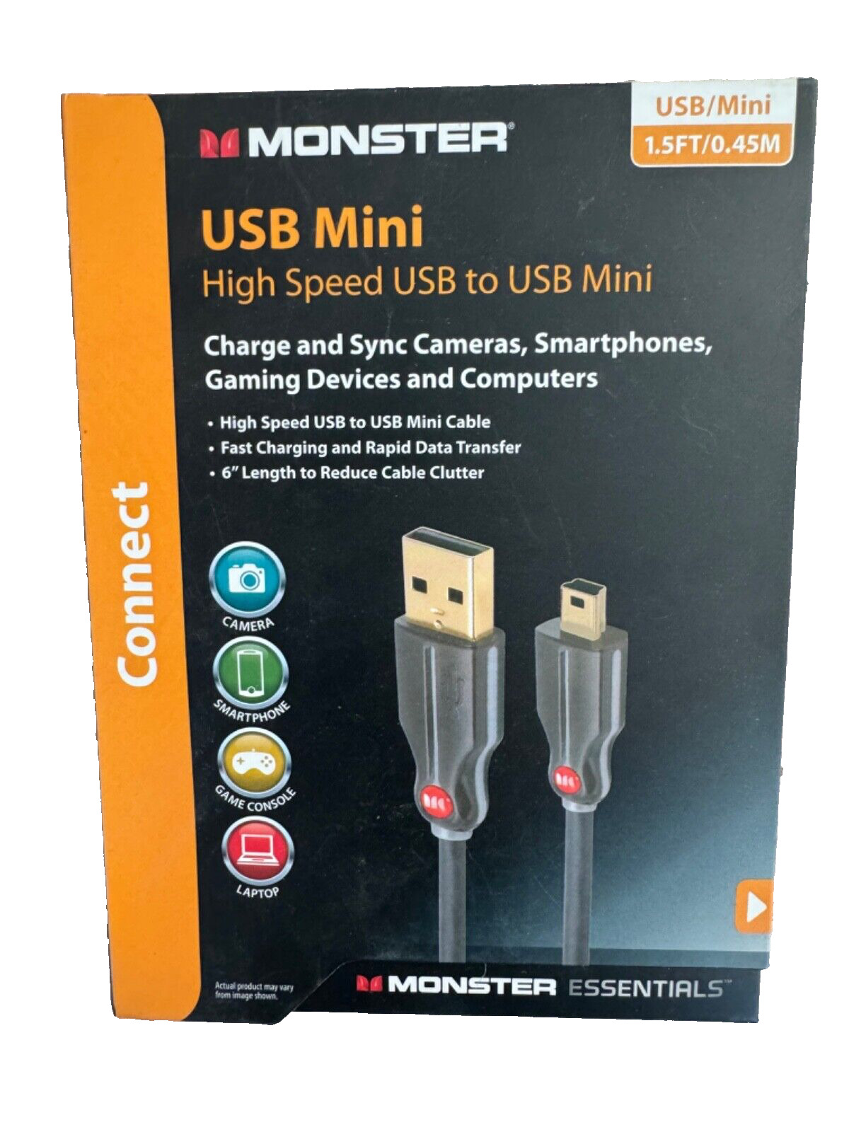 Monster USB  Mini High Speed ISB to USB Mini Cable Charge and Sync