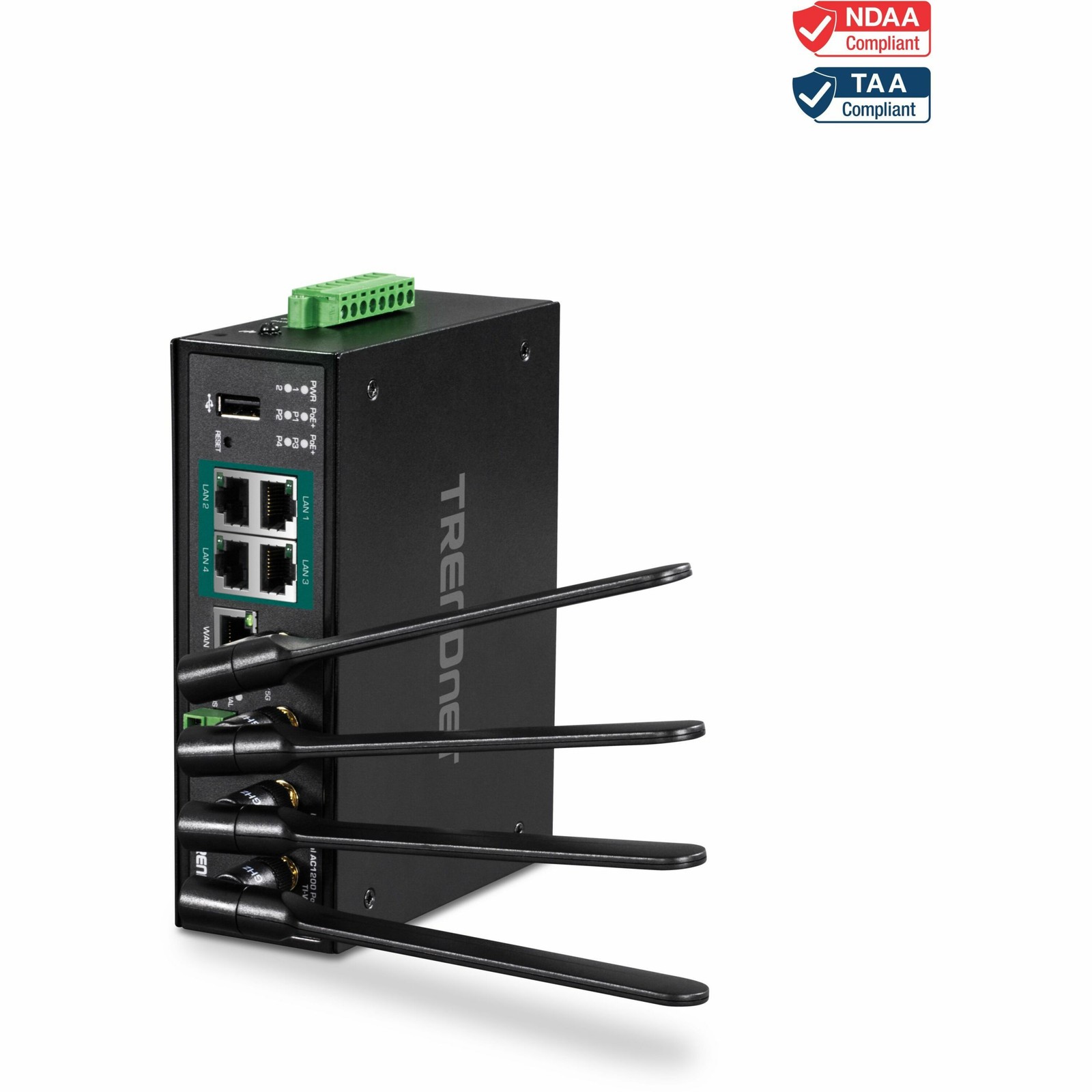TRENDnet TI-WP100, Industrial AC1200 Wireless Gigabit PoE+ Router
