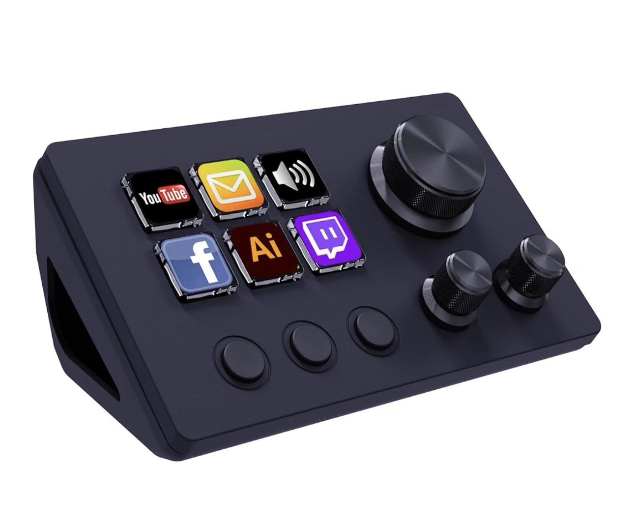 Stream Controller Deck with 12 Customizable Macro Keypad to Trigger VSD N3 Black