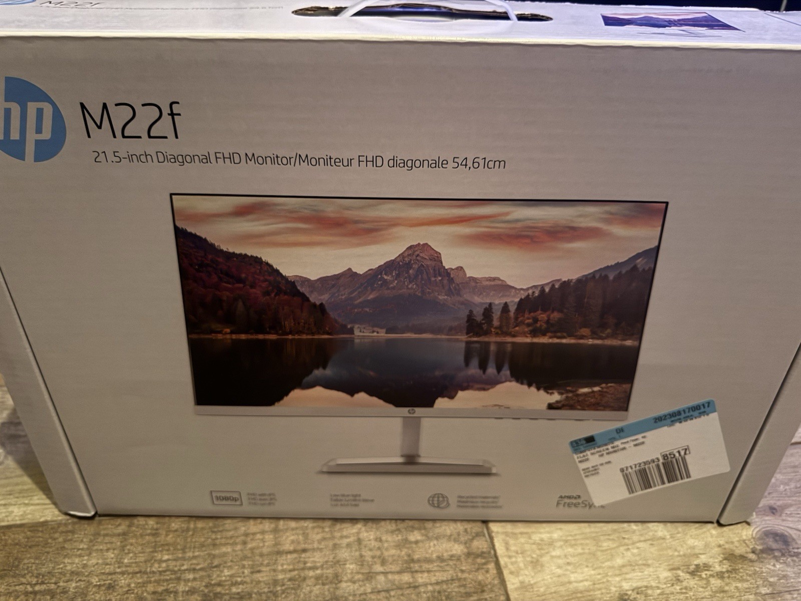 HP M22f 21.5in FHD 1080p IPS LED Monitor 75Hz AMD FreeSync Silver