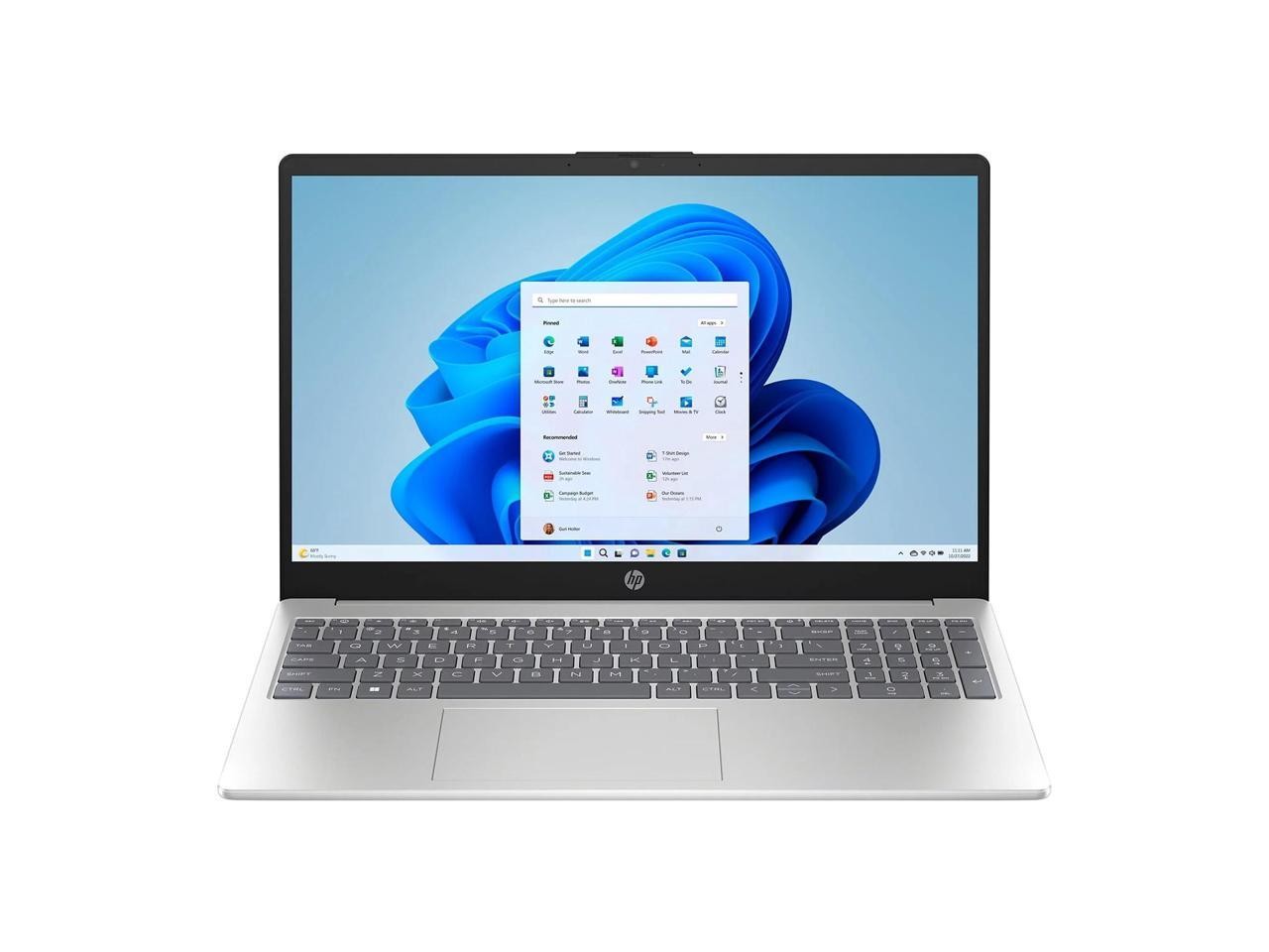 HP 15-fd0081wm 15.6" HD N200 Pentium 1GHz Intel UHD Graphics 4GB RAM 128GB SSD
