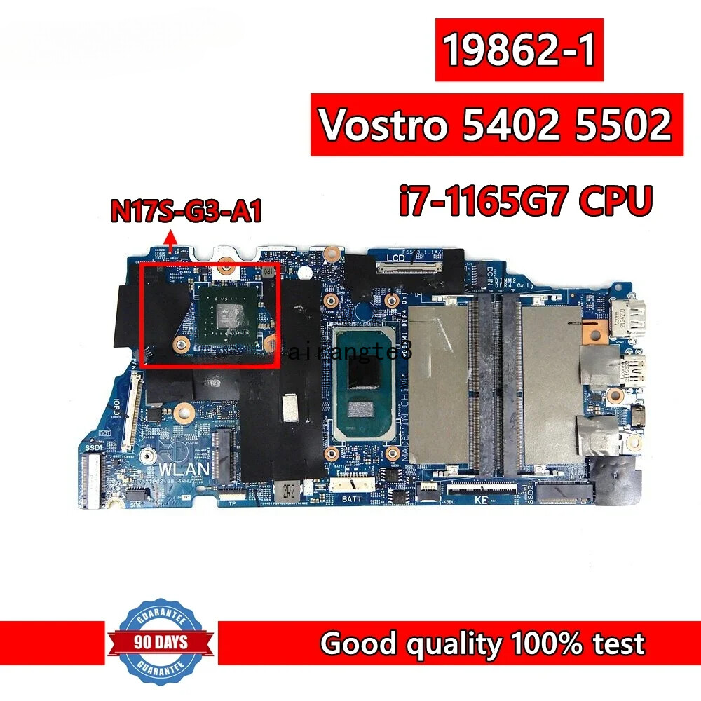 19862-1 UMA/V2G GPU i5/i7-11th CPU notebook Mainboard For DELL Vostro 5402 5502