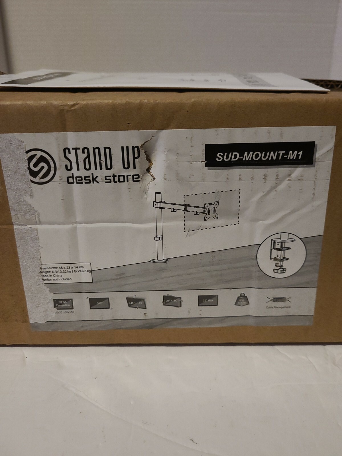 Stand Up Desk Store Sud-Mount-M1 Clamp On Dual Mount New in Box