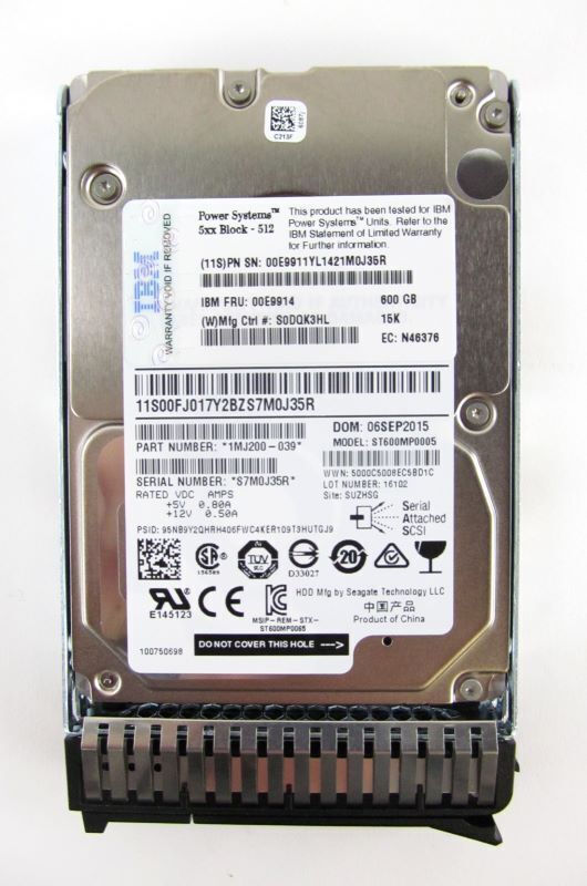 IBM 00E9914 600GB 15K SAS SFF-3 HDD CCIN 59E4