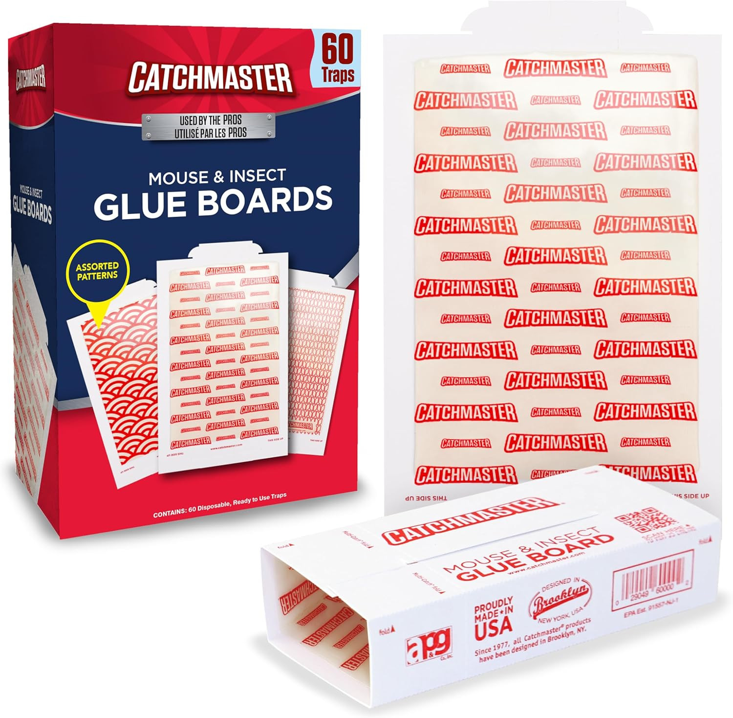 Strength Mouse & Insect Glue Boards 60pk Traps Indoor for Home