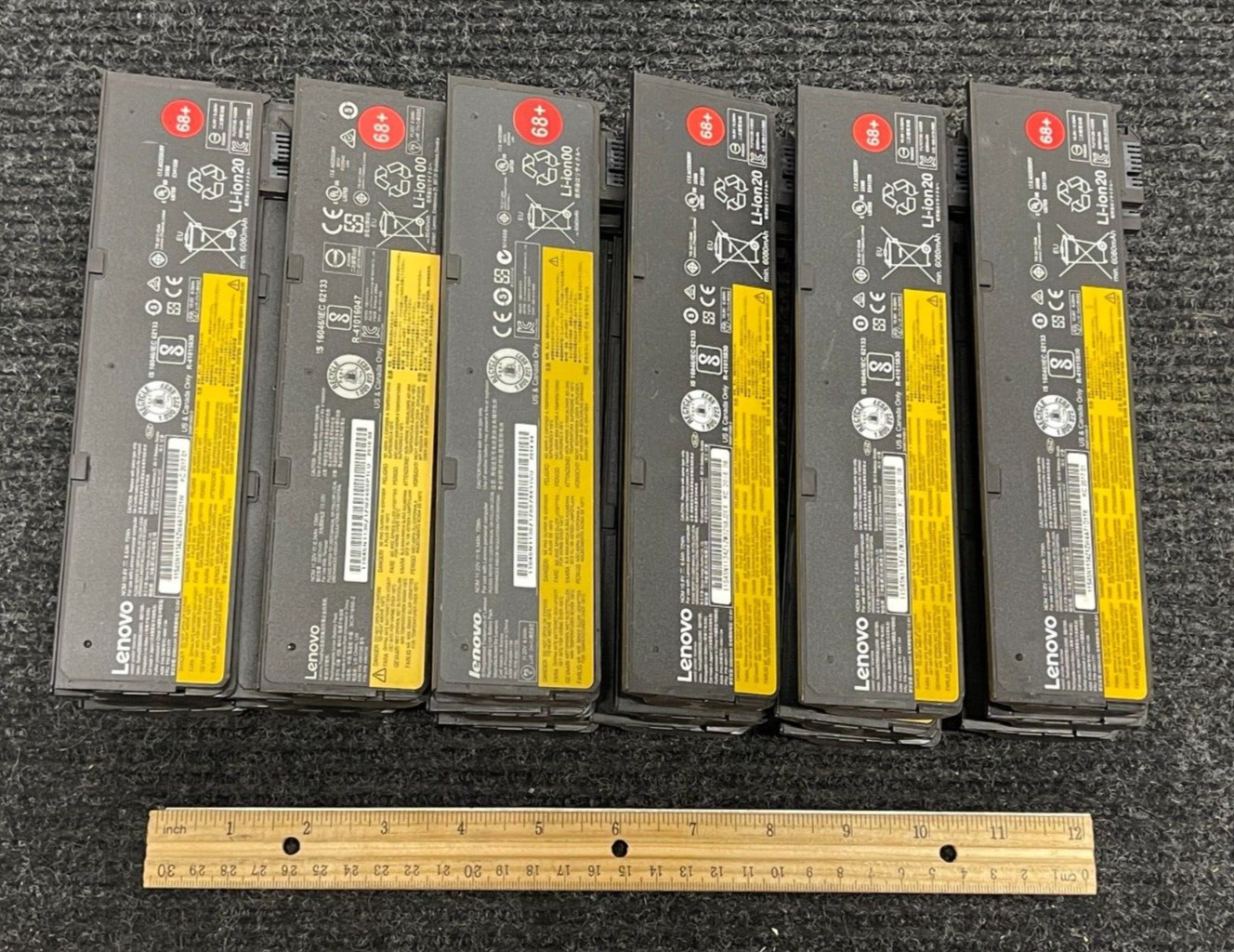 Lot of 18 Lenovo 68+ 72W Laptop Battery (As-Is)
