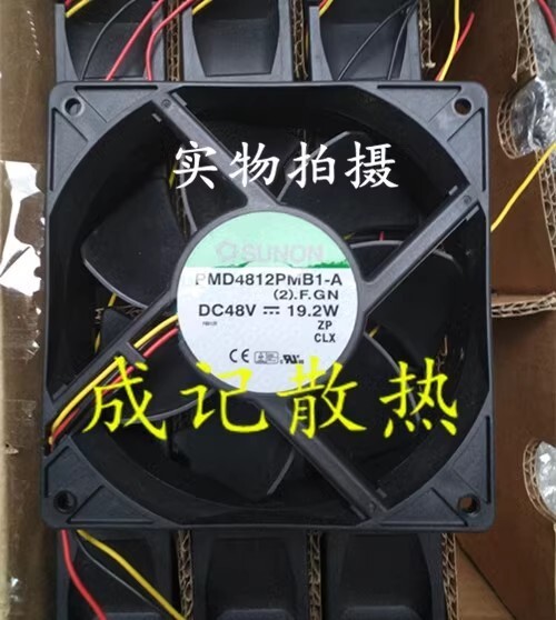 SUNON PMD4812PMB1-A (2) F.GN DC48V 19.2W 12CM 3-Wire Cooling Fan