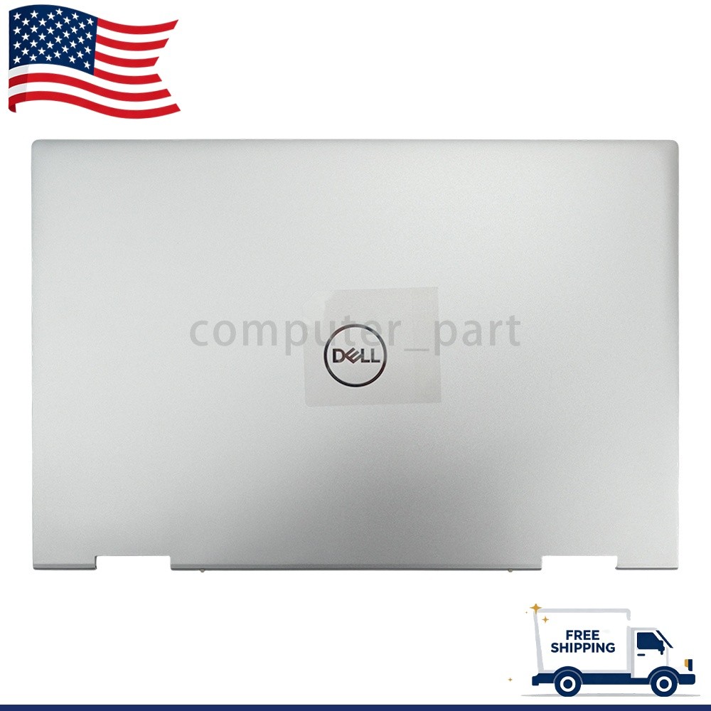 New Back Cover 0NMKVF For Dell Inspiron 7500 7506 2-in-1 Lcd Top Case Silver US