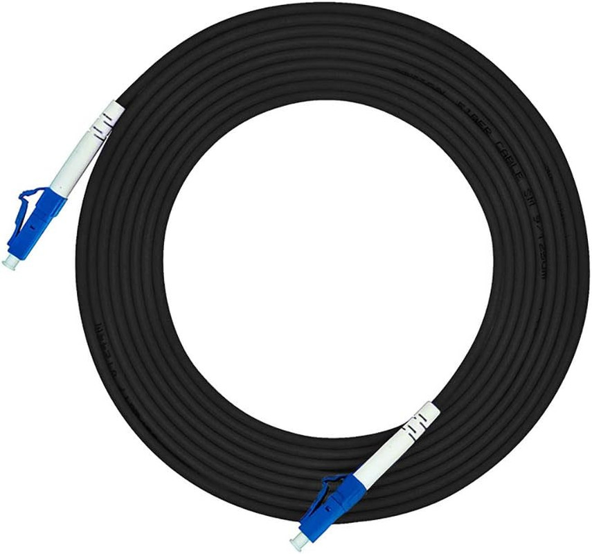 100Ft 100Feet 30M LC to LC Outdoor Armored Simplex 9/125 SM Fiber Optic Cable Ju
