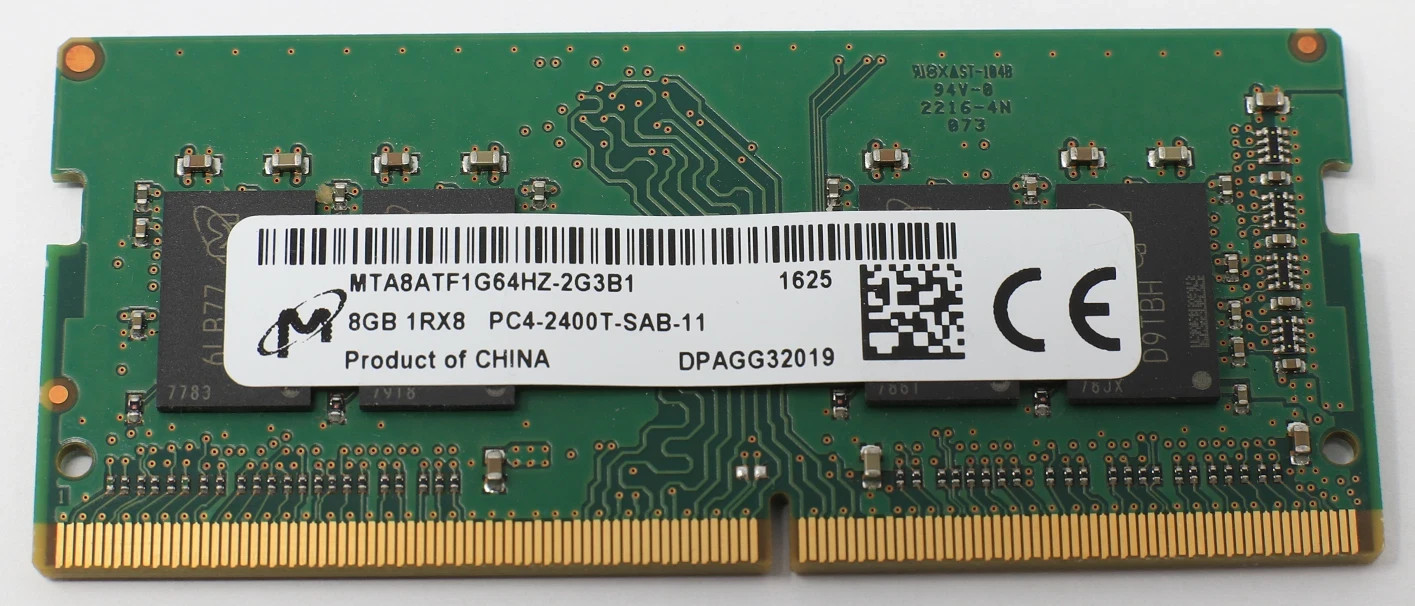 MICRON 8GB 1RX8 PC4 2400T MTA8ATF1G64HZ Memory Sodimm Ram life time warranty