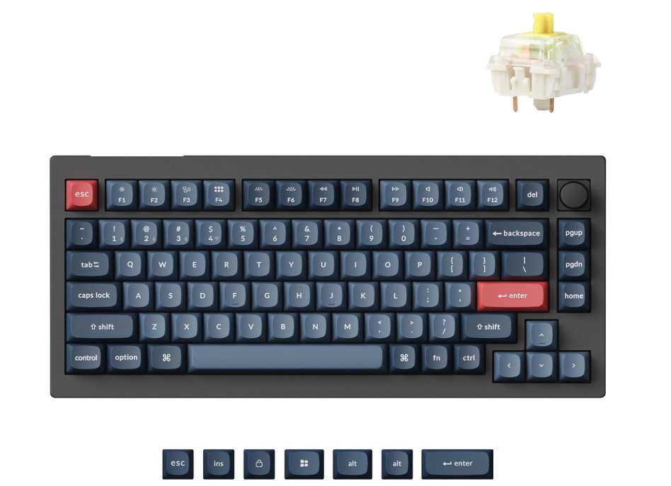 Keychron V1 Max Qmk/via Wireless Custom Mechanical Keyboard V1M-D1-B - Excellent