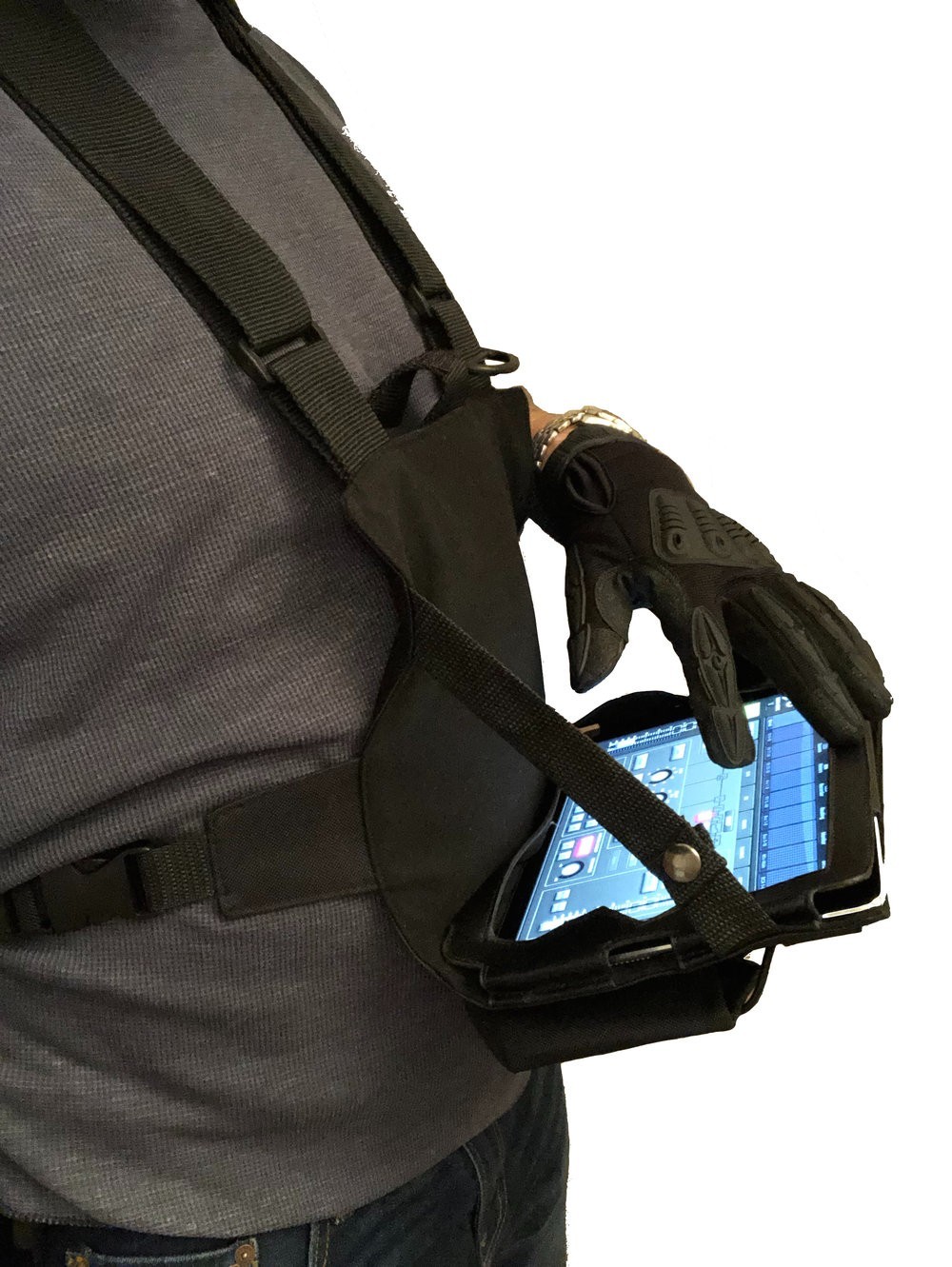 Gig Gear Two Hand Touch Chest Rig for 10.2" iPad and Smaller Tablets