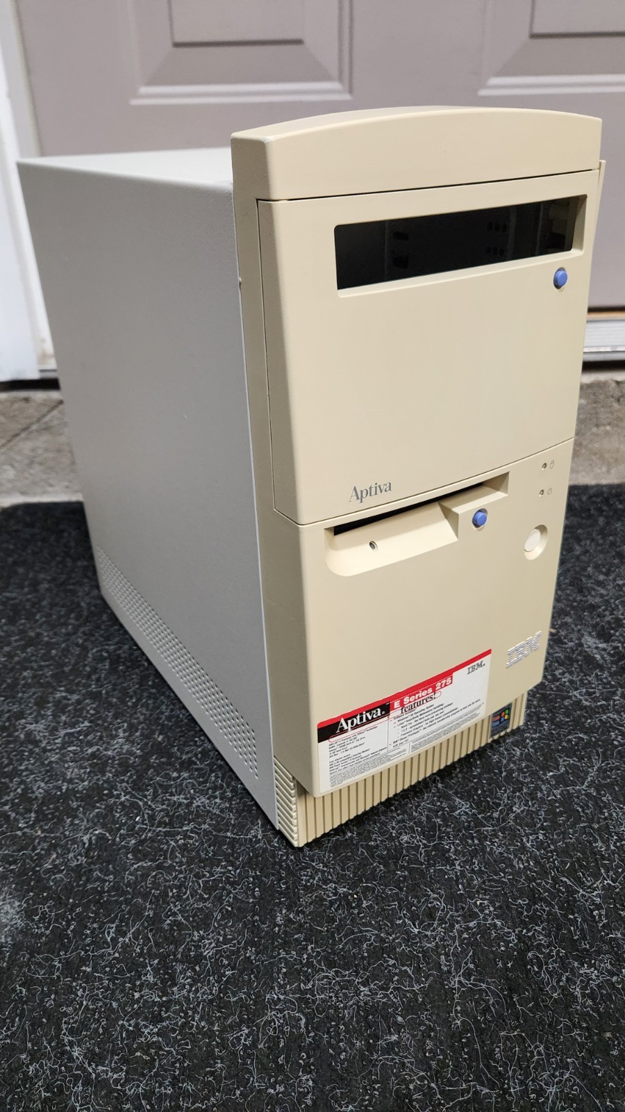 Vintage IBM Aptiva E Series Beige Desktop Computer CASE ONLY 1998 RETRO SLEEPER