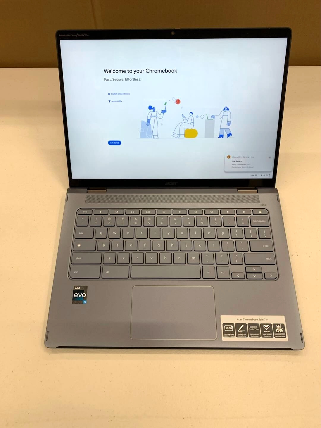Acer Spin 14" Touch Chromebook i5-1235U 8GB 256GB  USED 25-58B/25-47B