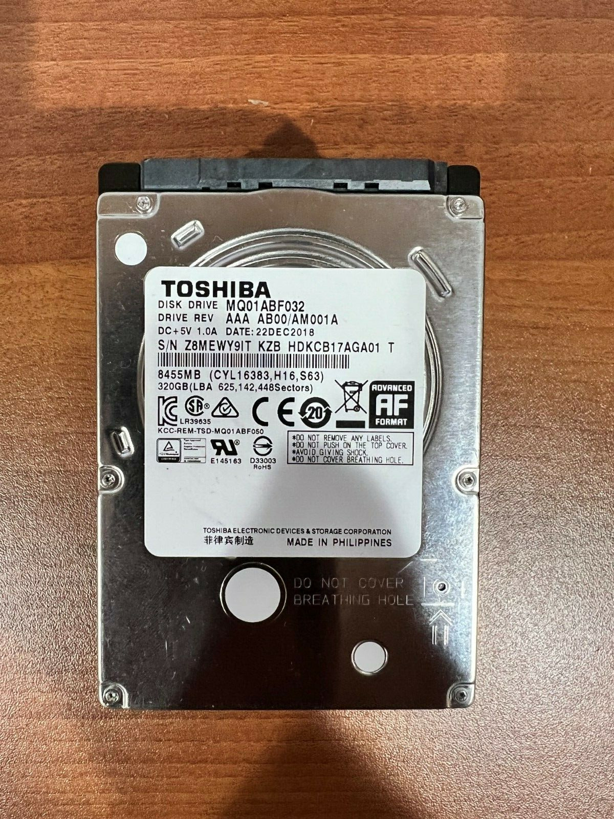 Lot of 10 Toshiba MQ01ACF032 320 GB 2.5