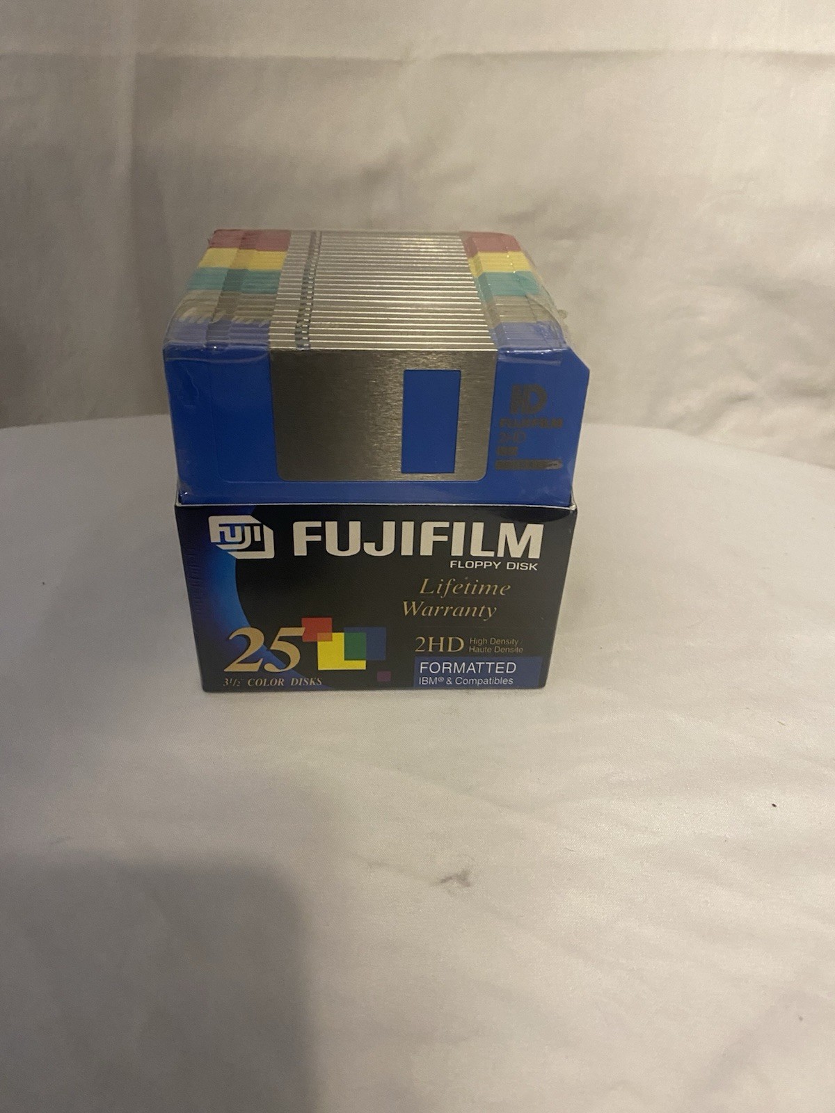 Fujifilm 3.5 Floppy Disks 2HD 1.44MB 25 Pack Color Disks IBM PC Formatted Sealed
