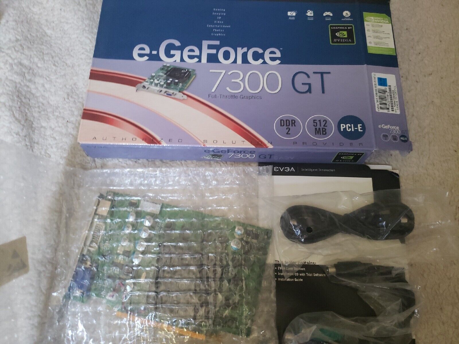 EVGA NVIDIA GeForce 7300 GT (256P2N445LX) 256MB DDR2 *Missing Adapter*