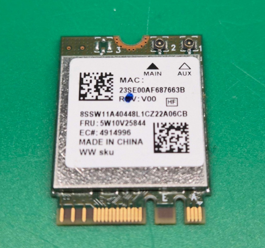 GENUINE LENOVO IDEAPAD 1-15AMN7 WIFI CARD Realtek RTL8852BE FRU 5W10V25844