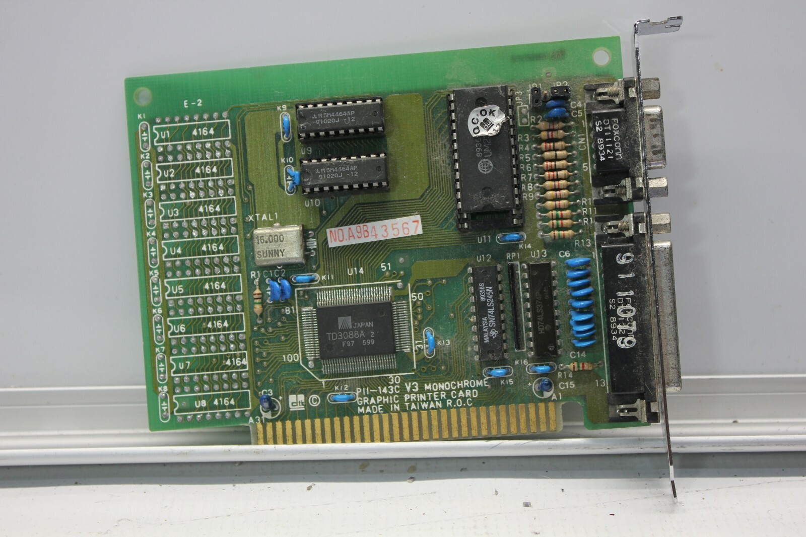DTK PII-143C V3 MONOCHROME GRAPHIC PRINTER CARD