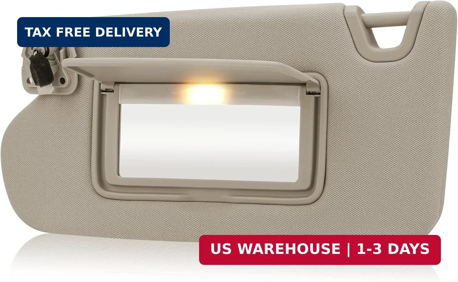 Beige Driver Left Side Sun Visor Replacement Compatible with 2013 2014 2015 2016