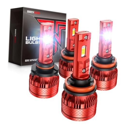 H11/H9/H8 9005/HB3 LED Bulbs Combo, 160000LM 800% Super Brighter T6S 9005+H11
