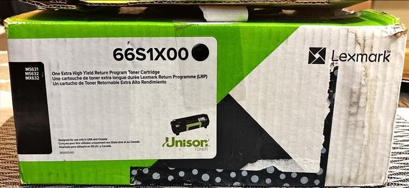 LEXMARK GENUINE 66S1X00 UNISON TONER EXTRA HIGH BLACK TONER CARTRIDGE