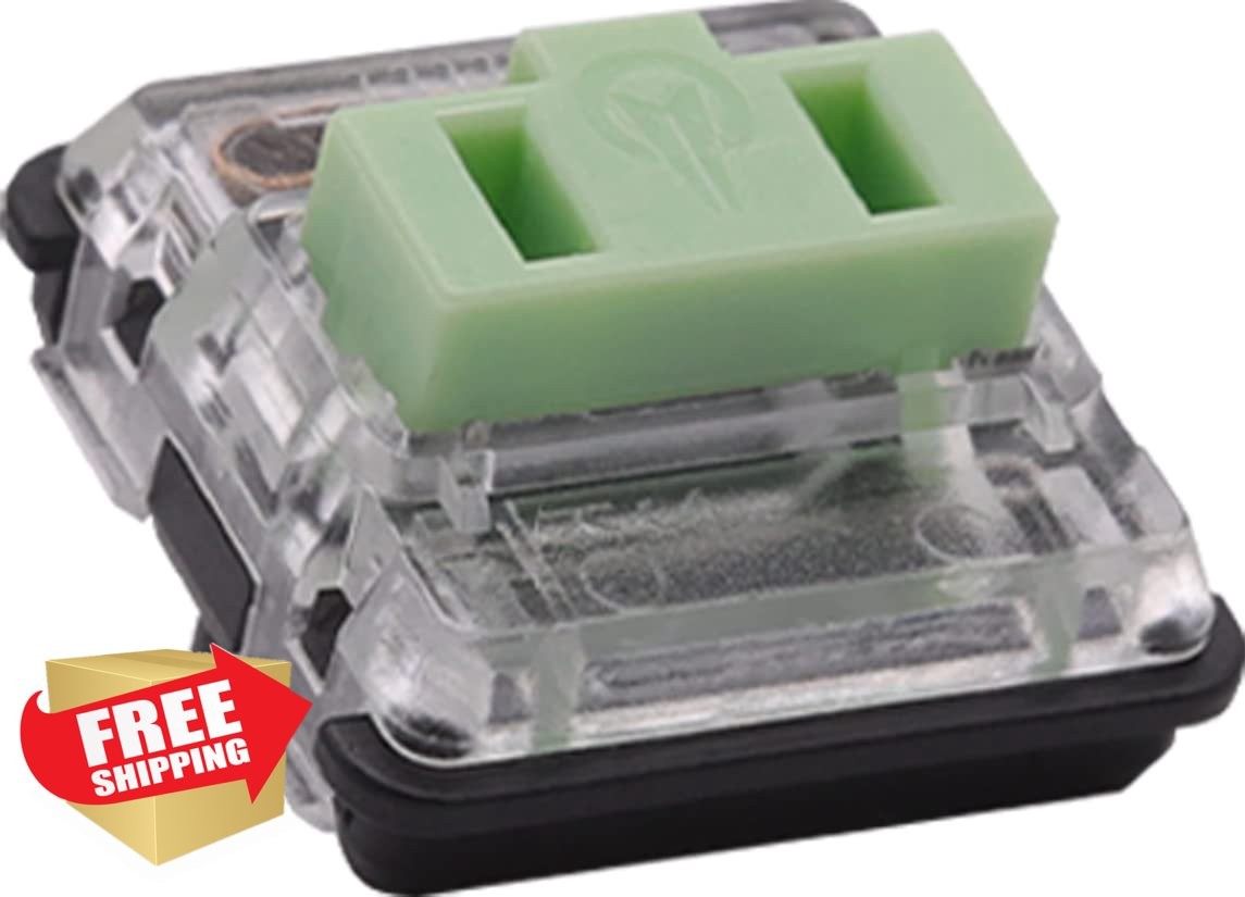 Kailh PG1350 Choc V1 Switches, Low Profile, 35P, Jade Clicky, 5-Pin