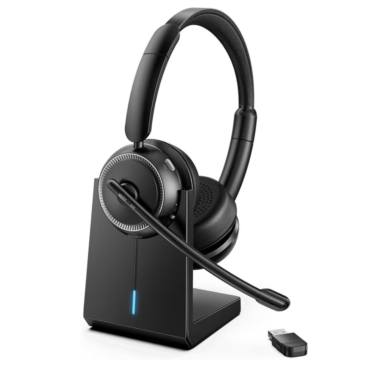Upgrade ANC & ENC Headset With Mic Bluetooth 5.4 Noise Canceling