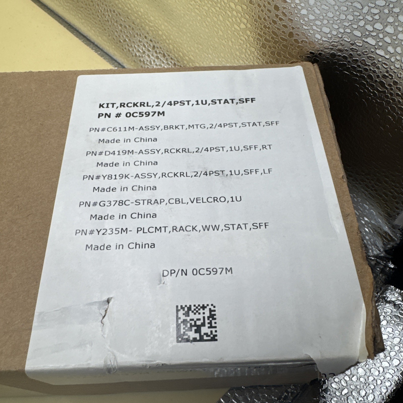 NEW KIT ,RCKRL,2/4PST,1U,STAT,SFF DP/N 0C597M