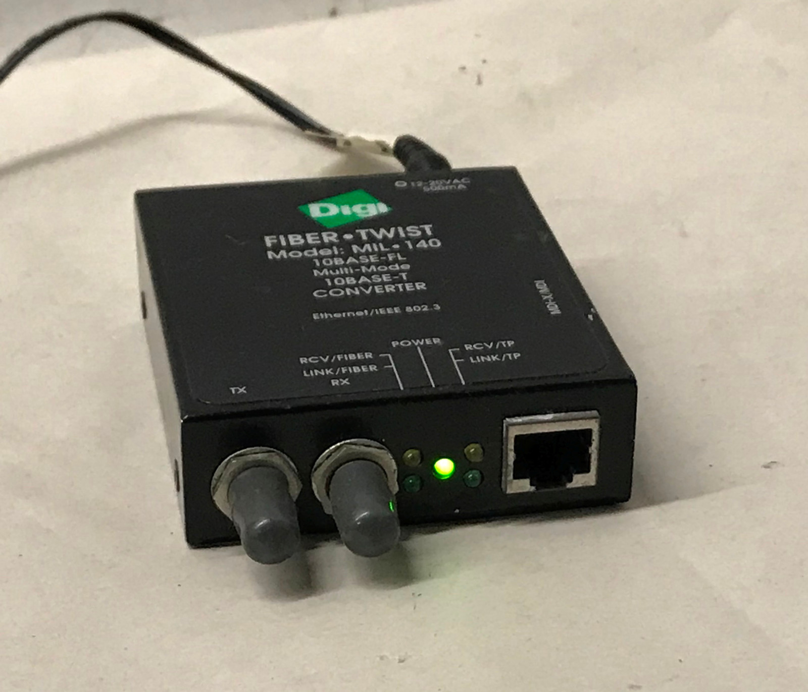 Digi Fiber Twist MIl-140 10Base-FL  10Base-T Converter
