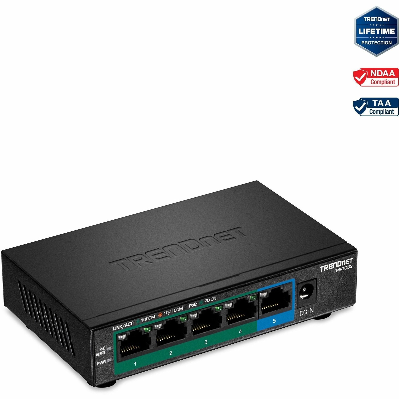 Trendnet TPETG52 5-Port Gigabit PoE+ Switch 32W Power Budget