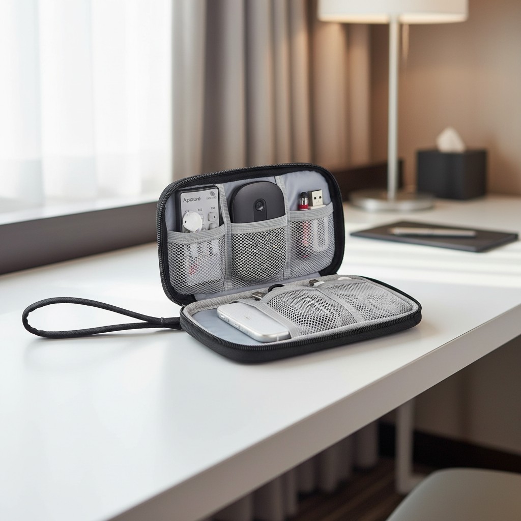 Waterproof Travel Cable Organizer Pouch for Electronics - Portable & Compact