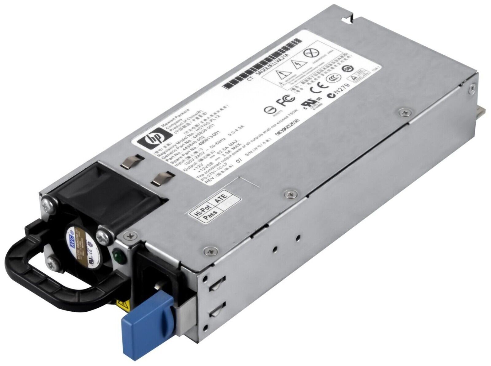 ORIGINAL SERVER POWER SUPPLIES HP 486613-001 HSTNS-PL12 1U PSU 750WATT DL180 DL185