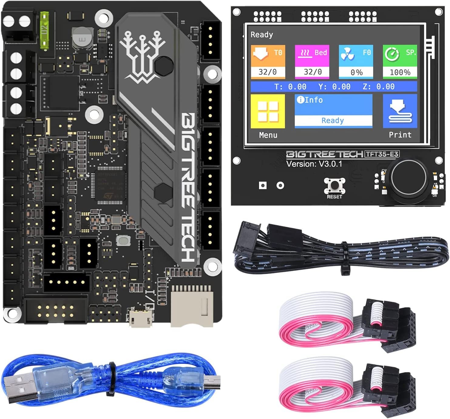 BIGTREETECH SKR Mini E3 V3.0 Control Board +TFT35 V3.0.1 Touch Black