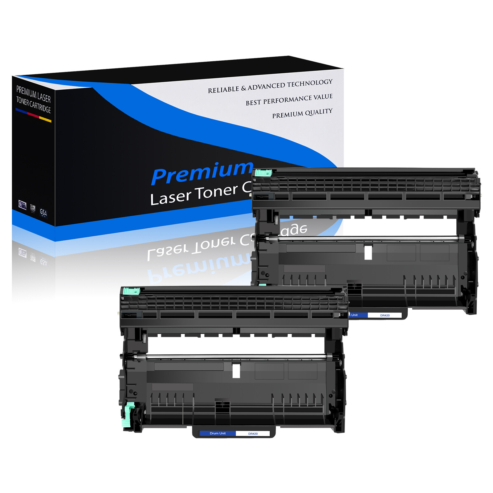 2x DR420 Drum Unit For Brother MFC-7360N MFC-7460DN MFC-7860DW HL-2280DW Printer