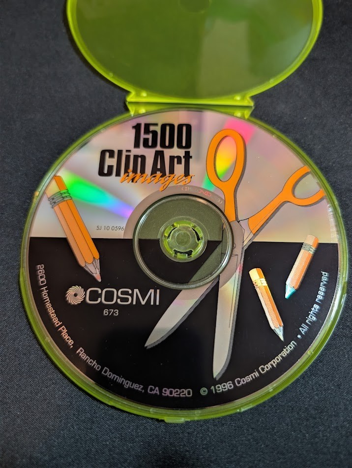 Vintage 1996 Cosmi Clip Art 1,500 Images CD-ROM #673