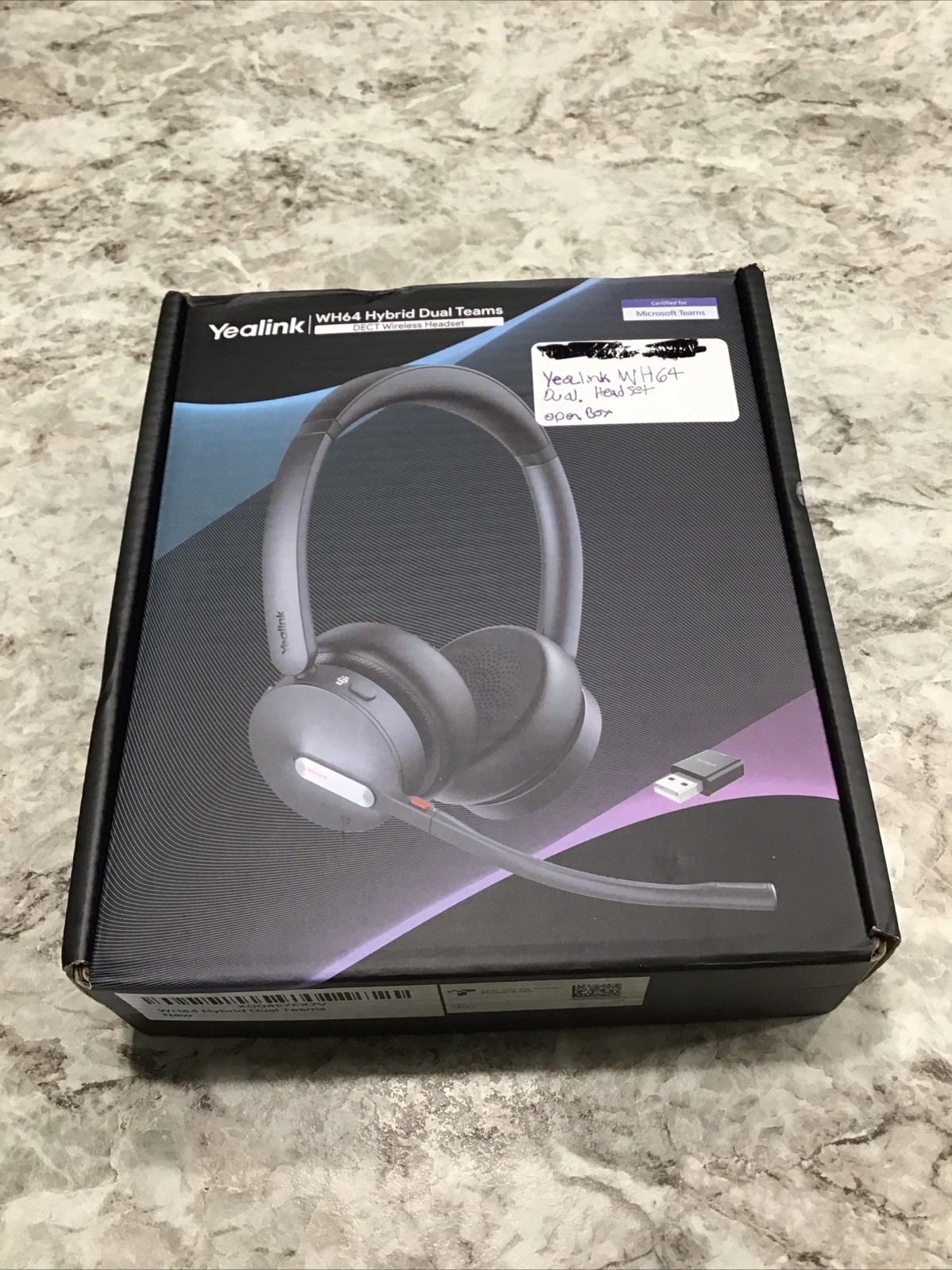 Yealink WH64 Hybrid Dual Teams DECT & Bluetooth Headset Open Box New