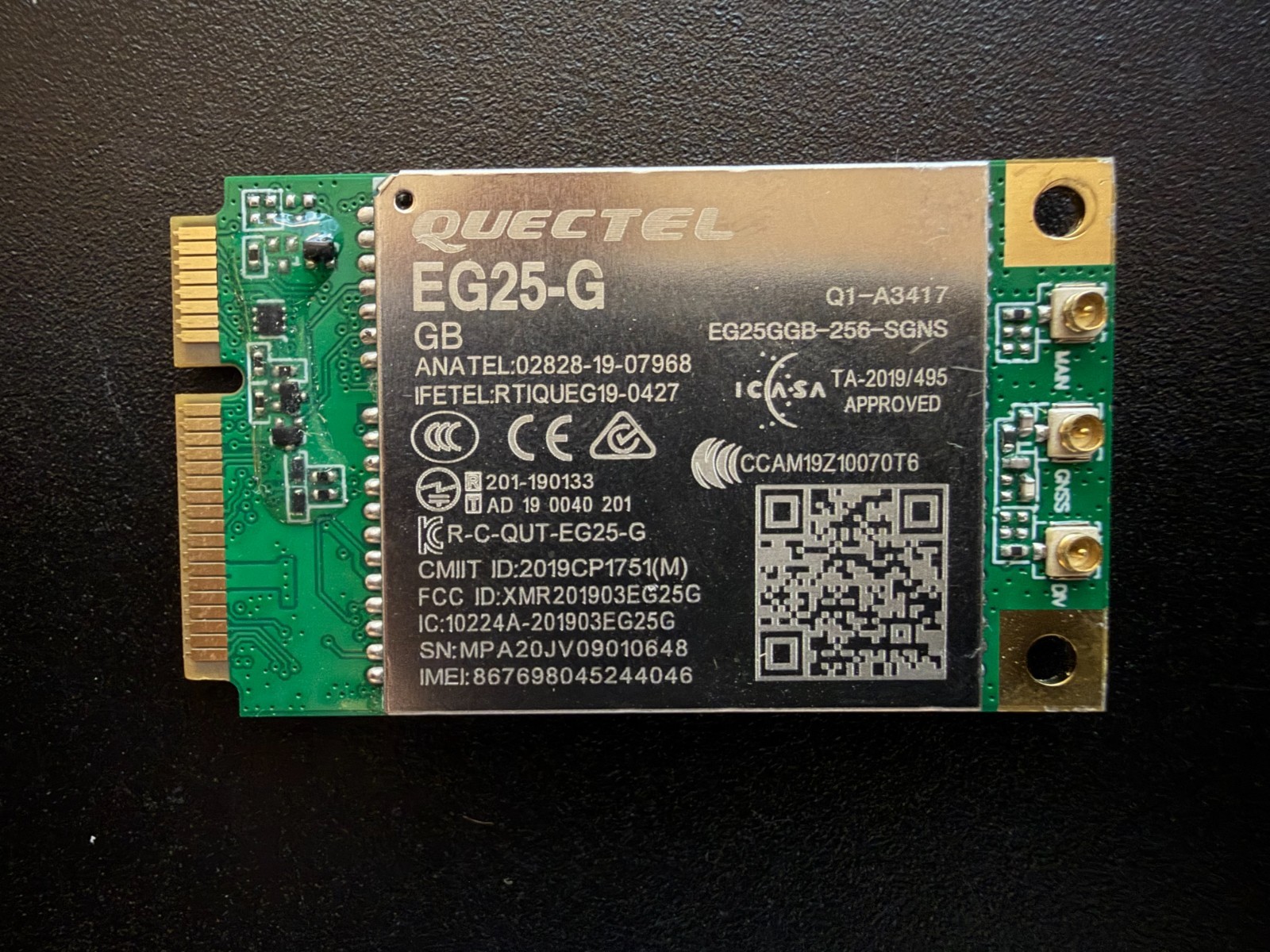 Quectel LTE module EG25-G Sim Card Slot 4G EG25GGB-MINIPCIE-S Mini PCIe Modem
