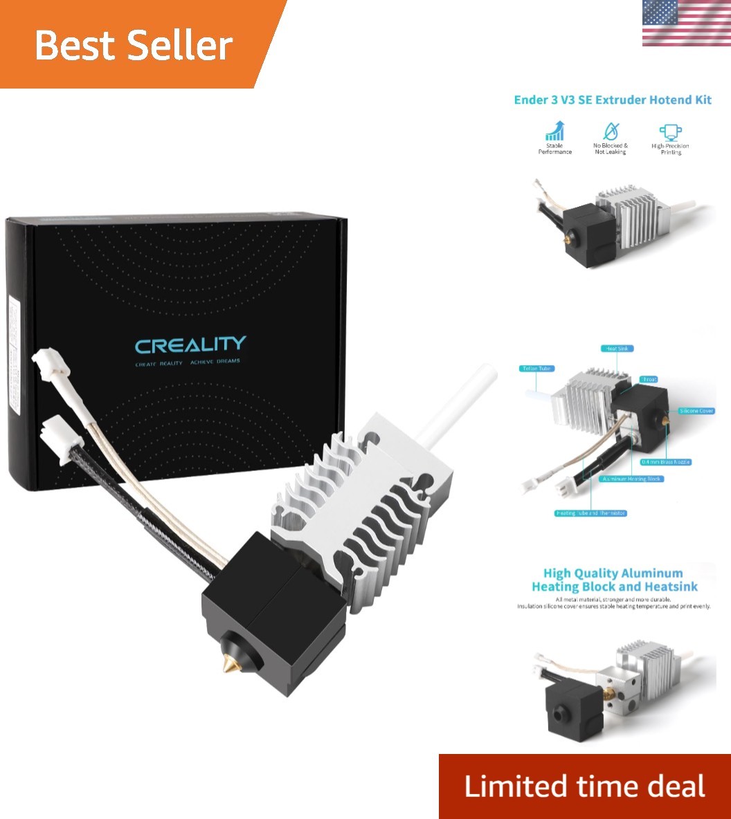 Official Hotend Kit, Upgrades Ceramic Heating Block Kit, 3D Printer Nozzle, H...